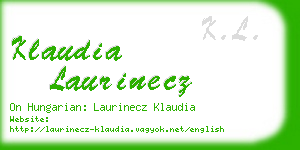 klaudia laurinecz business card